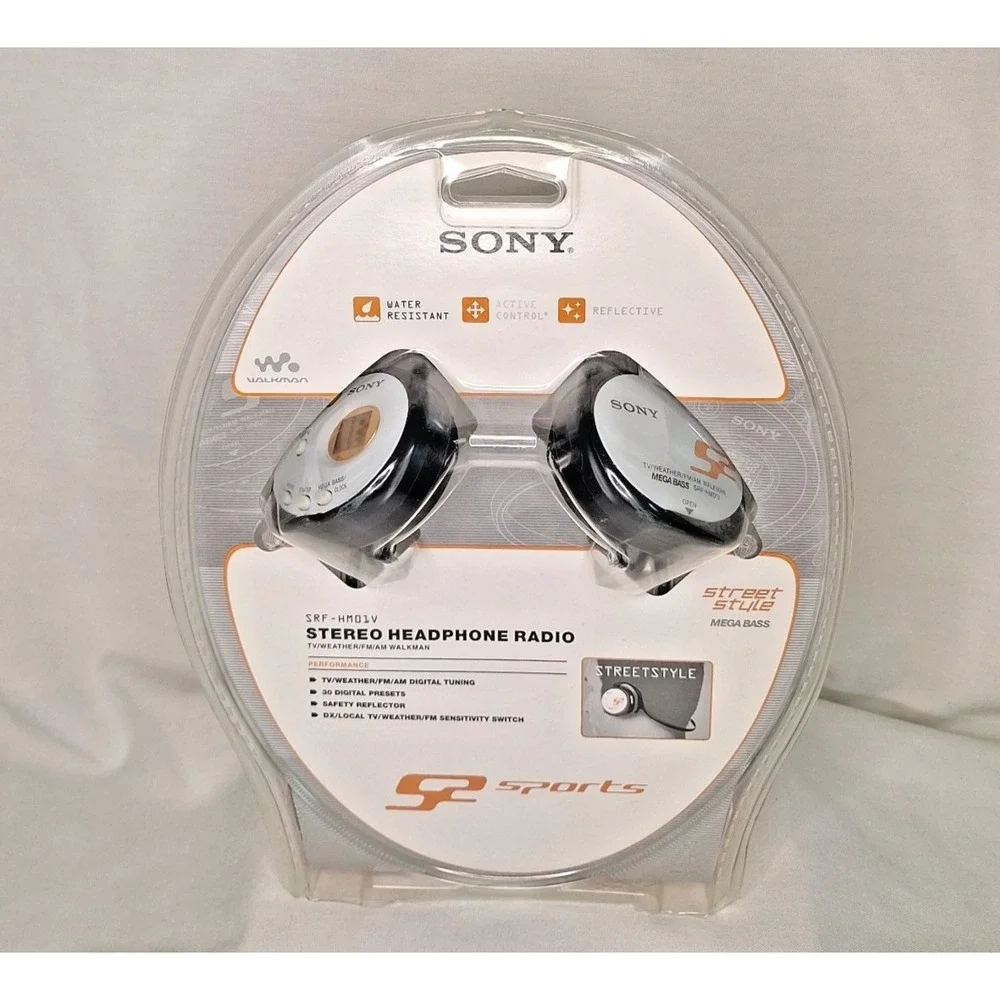 SONY Walkman SRF-HM01V Portable Stereo Radio Headphones Sealed Vintage NOS New